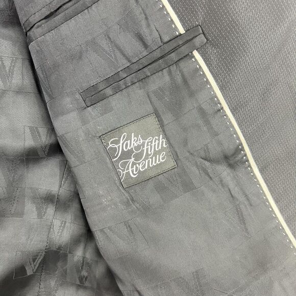 Versace Blazer Mens 44 Wool Blend Saks Fifth Avenue Classic Suit Jacket Lined - Picture 4 of 8